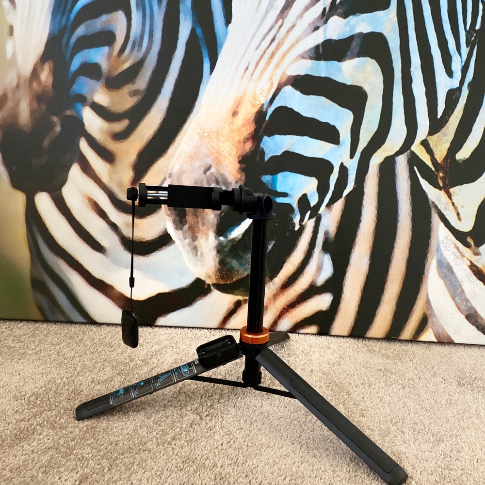 Black and Orange Tripod Stand